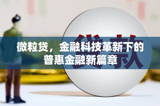 平果微粒贷，金融科技革新下的普惠金融新篇章