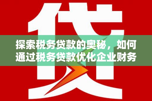 平果探索税务贷款的奥秘，如何通过税务贷款优化企业财务
