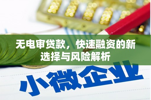 平果无电审贷款，快速融资的新选择与风险解析