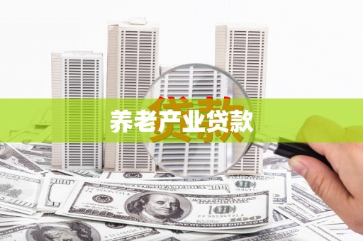 平果养老产业贷款