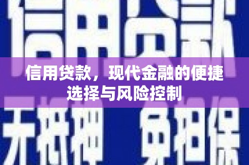 平果信用贷款，现代金融的便捷选择与风险控制