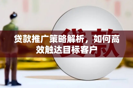 平果贷款推广策略解析，如何高效触达目标客户