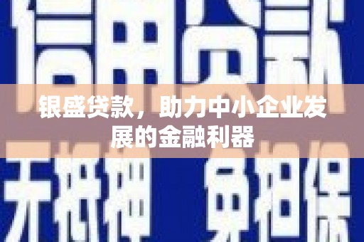 平果银盛贷款，助力中小企业发展的金融利器