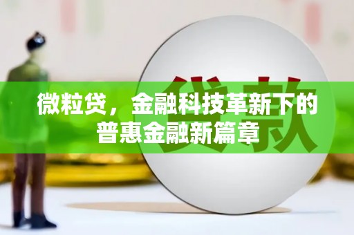 平果微粒贷，金融科技革新下的普惠金融新篇章