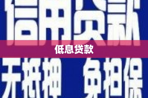 平果低息贷款